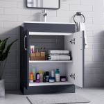 Grey 600mm Floor Standing Bathroom Vanity Unit