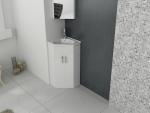 Linx Corner Vanity Cabinet Unit - White