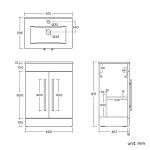 Gloss White Avon Vanity Unit with Slim Basin