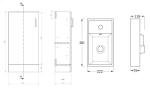 High Gloss White Compact Vanity Unit with Sink