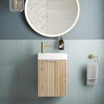 Fluted 400mm Bathroom Vanity Unit with Sink