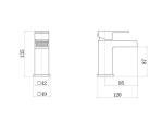 VeeBath Compact White Vanity Unit with Tap