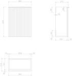 Fluted 400mm Bathroom Vanity Unit with Sink