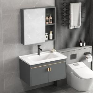Stylish Wall-Mounted Bathroom Vanity Set with Mirror
