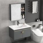 Stylish Wall-Mounted Bathroom Vanity Set with Mirror