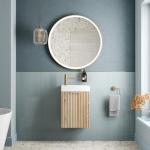 Fluted 400mm Bathroom Vanity Unit with Sink