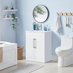 Stylish White Bathroom Vanity Unit with Basin