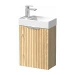 Fluted 400mm Bathroom Vanity Unit with Sink