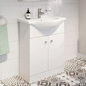 650mm White Bathroom Vanity Unit with Sink