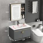 Stylish Wall-Mounted Bathroom Vanity Set with Mirror