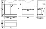 650mm White Bathroom Vanity Unit with Sink