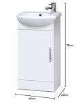Modern White Floor Standing Vanity Unit Set