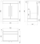 Aurora Charcoal Grey Vanity Unit with Sink