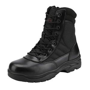 NORTIV 8 Men's Black Army Combat Boots