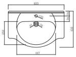 650mm White Bathroom Vanity Unit with Sink