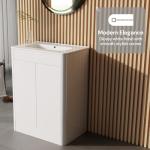 Belofay 600mm Gloss White Vanity Unit with Basin