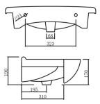 650mm White Bathroom Vanity Unit with Sink
