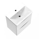 Gloss White Wall Hung Vanity Basin with Drawers