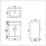 Sleek White Vanity Sink Unit with Storage