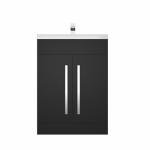 Matte Black 600mm Floor Standing Vanity Unit