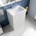 Sleek White Vanity Sink Unit with Storage