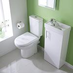 Modern Gloss White Floor Standing Vanity Unit Set