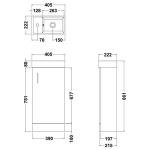 Modern Gloss White Floor Standing Vanity Unit Set