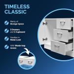Naples White Vanity Unit With Storage Drawers