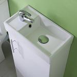 Modern Gloss White Floor Standing Vanity Unit Set