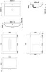 Matte Black 600mm Floor Standing Vanity Unit