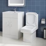 Sleek White Vanity Sink Unit with Storage