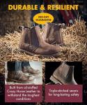 Men's Brown Steel Toe Chelsea Boots, Size 10