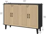 Panana Rattan Accent Storage Cabinet in Black