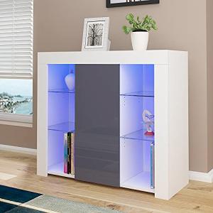 Panana Gray Sideboard Cabinet with LED Lighting