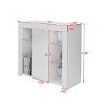 Panana Gray Sideboard Cabinet with LED Lighting