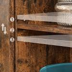 VASAGLE Rustic Brown Storage Cabinet with Barn Door
