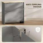 Modern Grey Sideboard Cabinet with Adjustable Shelf