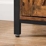 VASAGLE Rustic Brown Storage Cabinet with Barn Door