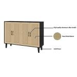 Panana Rattan Accent Storage Cabinet in Black