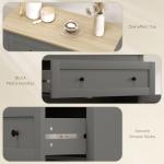 Modern Grey Sideboard Cabinet with Adjustable Shelf