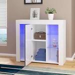 Panana Gray Sideboard Cabinet with LED Lighting
