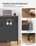 SONGMICS Double Door Metal Storage Cabinet, Rustic Style