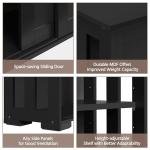 Yaheetech Black Stackable Buffet Cabinet with Sliding Door