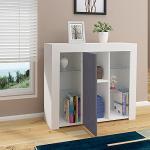 Panana Gray Sideboard Cabinet with LED Lighting