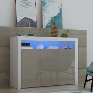 Panana High Gloss 3-Door LED Sideboard Cabinet