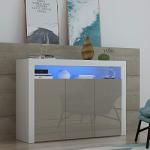Panana High Gloss 3-Door LED Sideboard Cabinet