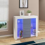 Panana Gray Sideboard Cabinet with LED Lighting