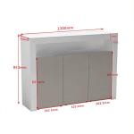 Panana High Gloss 3-Door LED Sideboard Cabinet