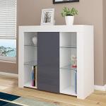 Panana Gray Sideboard Cabinet with LED Lighting
