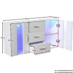 Modern LED White Sideboard with RGB Lights